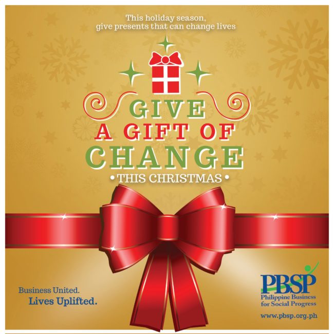 Give a Gift pf Change this Christmas