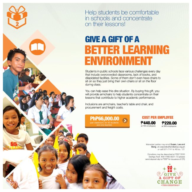 Give a Gift of Better Learning Environment