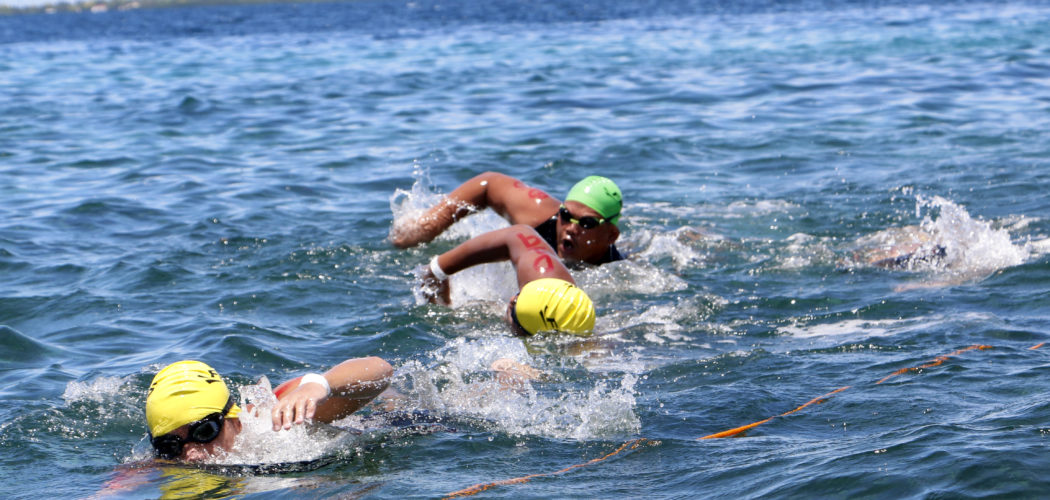 SWIMMING TO BUILD SCHOOLS. The Olango Challenge open-water swim meet is being held every year in Cebu to raise funds for the improvement of Senior High School education on Olango island.