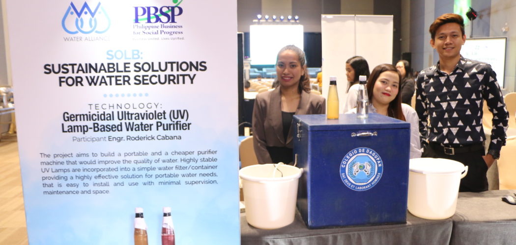 One of the exhibitors at the Solb: Forum on Sustainable Solutions for Water Security.